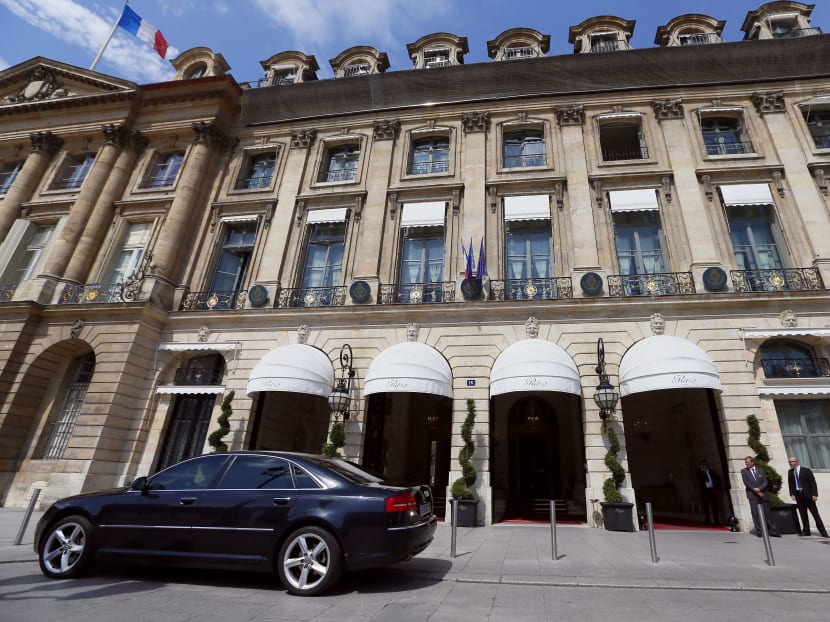 A car stands in front of the the Ritz luxury hotel in Paris in this file photo. Photo: AFP