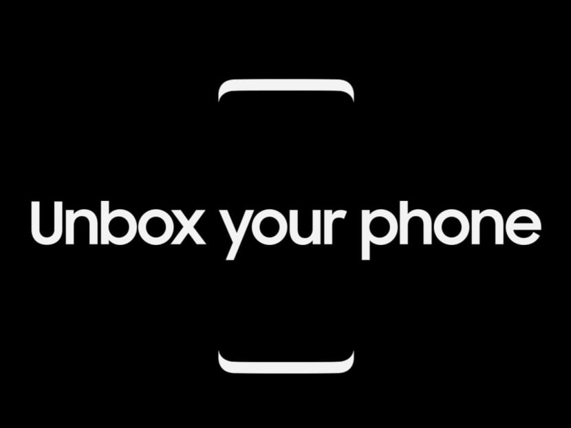 Samsung's ad slogan for the S8, "unbox your phone", has more than a literal meaning as it is rumoured to do away with the familiar frame and button look. Photo: Samsung YouTube channel