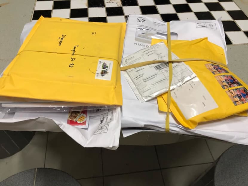 In Ms Li’s photos, letters and parcels appear to be addressed to residents living in the vicinity of Tampines Street 83.