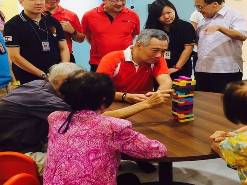 Prime Minister Lee Hsien Loong at the opening of the Dementia Day Care Centre in Ang Mo Kio. Photo: Olivia Siong/Channel NewsAsia