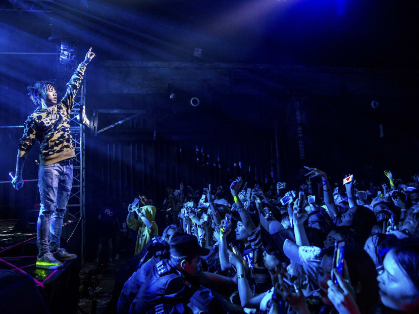 Masiwei of the Higher Brothers performs in Chengdu, China. Chengdu, a sprawling metropolis of nearly 16 million is best known for its pandas and mouth-numbing spicy food but is quickly becoming a hotbed of hip-hop, particularly rap. Photo: The New York Times