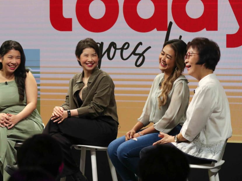 From left: TODAY journalist Loraine Lee; Ms Melissa Ng, chief executive officer of Bravely; mental health advocate Syimah Jasni; and Ms Chew Lee Ching, vice-president of Association of Small and Medium Enterprises, at TODAY's Live webinar on Nov 14, 2022.