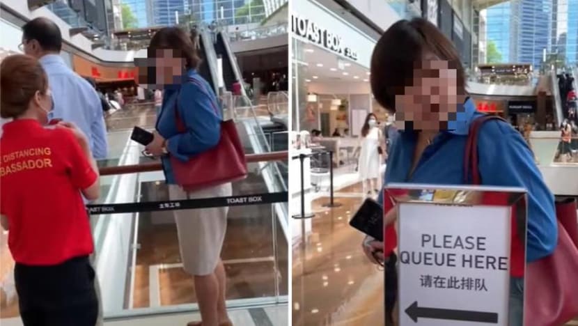Woman being investigated for not wearing a face mask at Marina Bay Sands Woman being investigated for not wearing a face mask at Marina Bay Sands