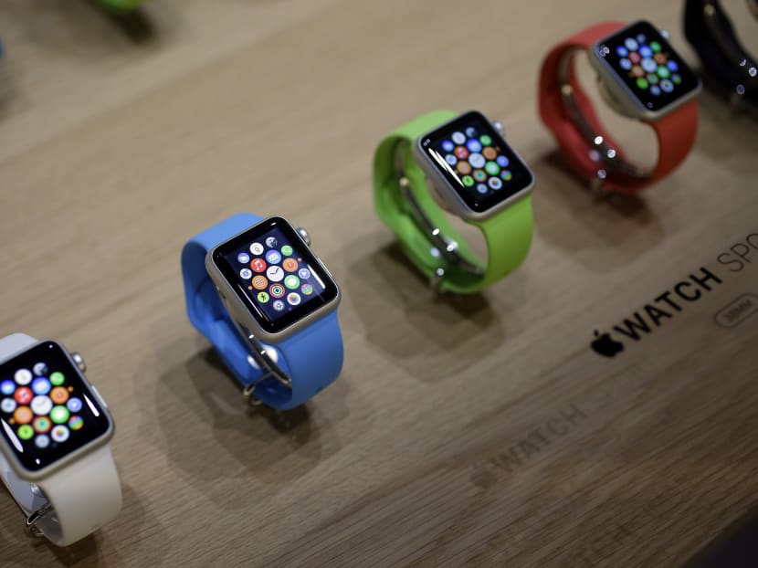 arieties of the new Apple Watch are on display in the demo room after an Apple event on Monday, March 9, 2015, in San Francisco. Pre-orders for the Apple Watch start April 10. The device costs $349 for a base model, while a luxury gold version will go for $10,000. Photo: AP