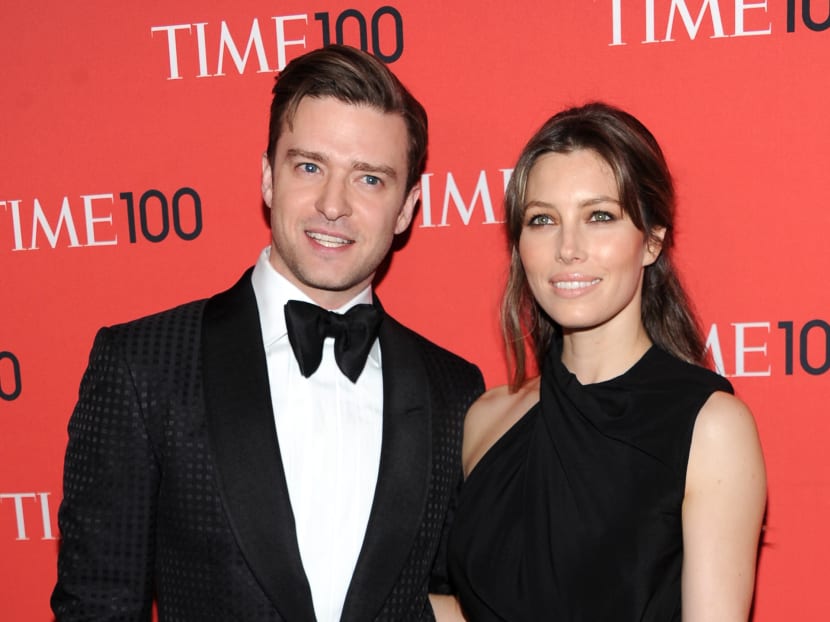 Actor and singer Justin Timberlake and wife, actress Jessica Biel, attend the TIME 100 Gala in New York. Timberlake shared a picture of a bulging belly - presumably belonging to wife - on Instagram yesterday (Jan 31), his 34th birthday. Photo: AP