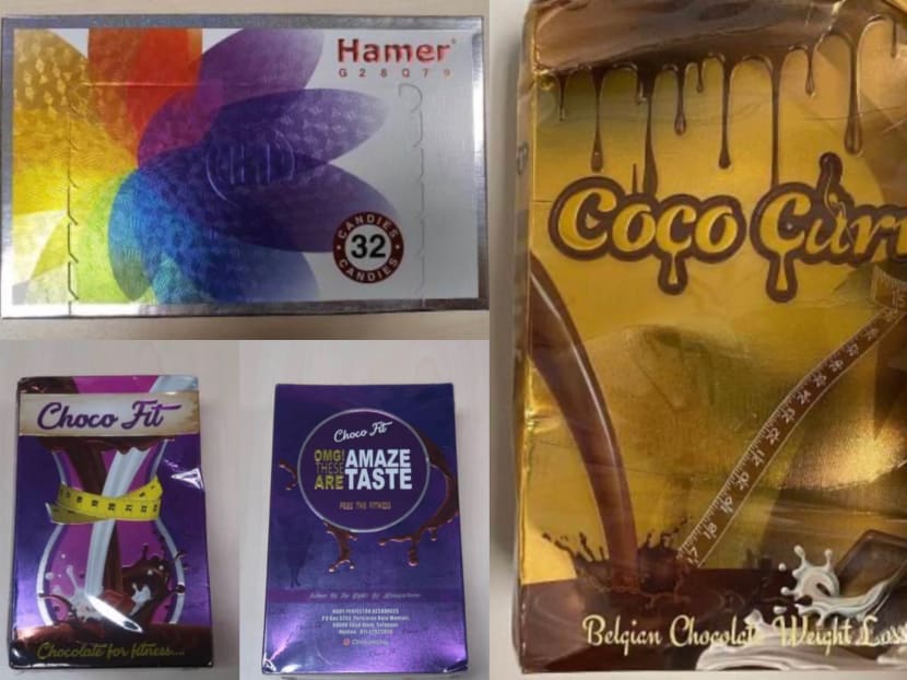 The banned products are: ‘Coco Curv’ and ‘Choco Fit, which both contain sibutramine, a banned substance in Singapore, and ‘Hamer Candy’, which contains nortadalafil, which is chemically related to tadalafil, an erectile dysfunction medicine.