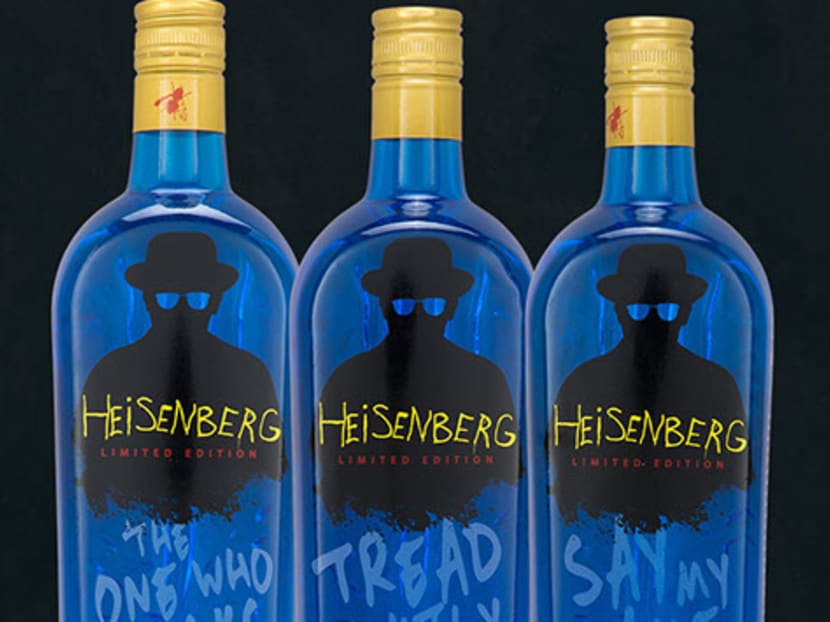 Bottles of the special "Heisenberg" vodka. Photo: Screencap from Blue Ice Vodka website
