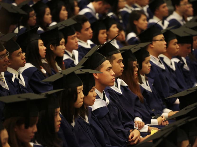 NUS Business School graduates at their commencement ceremony. TODAY file photo