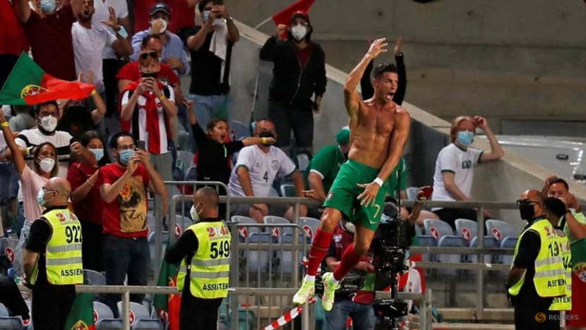 Football: Ronaldo beats record as double sees off Ireland Football: Ronaldo beats record as double sees off Ireland