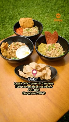 Celeb Chef Bob, TikTok influencer Koocester and Yassin Kampung’s second-gen owner have teamed up to open a bakmie stall in Canberra!

????Bobmi
Lepak One Corner @ Canberra
1001 Yishun Industrial Park A
#01-1001
Singapore 768743