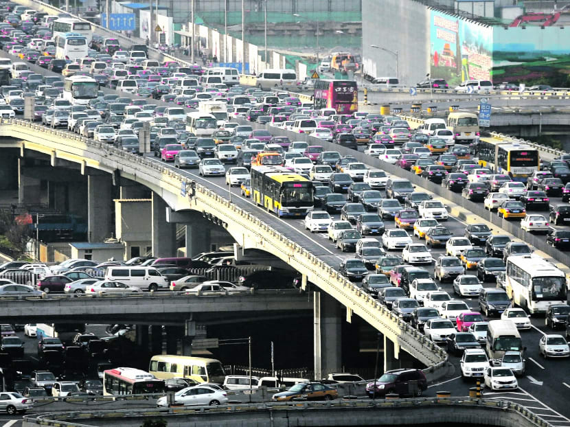 Rush-hour traffic in Beijing. Reuters file photo