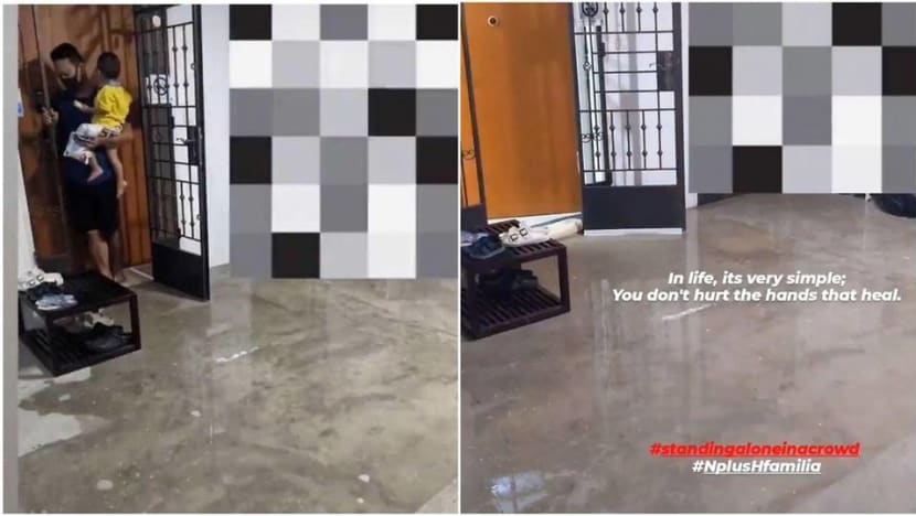 Couple who allegedly sprayed disinfectant, hurled vulgarities at neighbours to be charged with harassment Couple who allegedly sprayed disinfectant, hurled vulgarities at neighbours to be charged with harassment