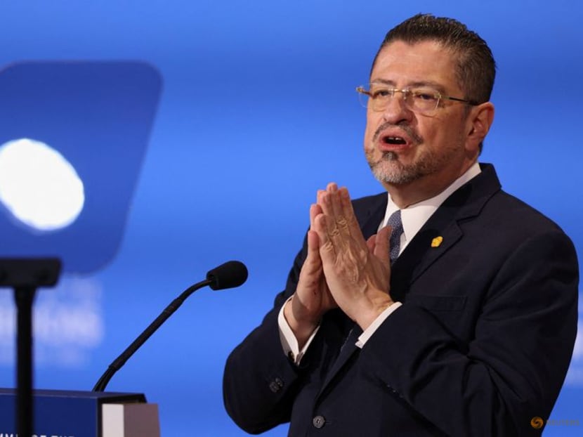 FILE PHOTO: Costa Rica's President Rodrigo Chaves speaks at the Leaders' Second Plenary Session during the Ninth Summit of the Americas in Los Angeles, California, U.S., June 10, 2022. REUTERS/Mike Blake FILE PHOTO: Costa Rica's President Rodrigo Chaves speaks at the Leaders' Second Plenary Session during the Ninth Summit of the Americas in Los Angeles, California, U.S., June 10, 2022. REUTERS/Mike Blake