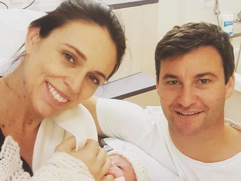 Ms Ardern, seen here with her partner and baby, wants to show that women can lead with different styles and not cast themselves in the egotistical, brash mold of many male politicians.