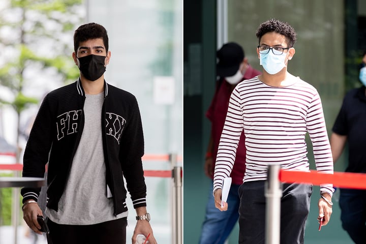 Harjaz Singh (left) and Verma Pulkit (right) each face three charges related to an impromptu New Year’s Eve gathering at Clarke Quay. Harjaz Singh (left) and Verma Pulkit (right) each face three charges related to an impromptu New Year’s Eve gathering at Clarke Quay.