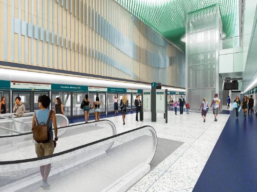 An artist's impression of the Founders’ Memorial station which could open by 2025 in time for Singapore’s 60th year of independence.