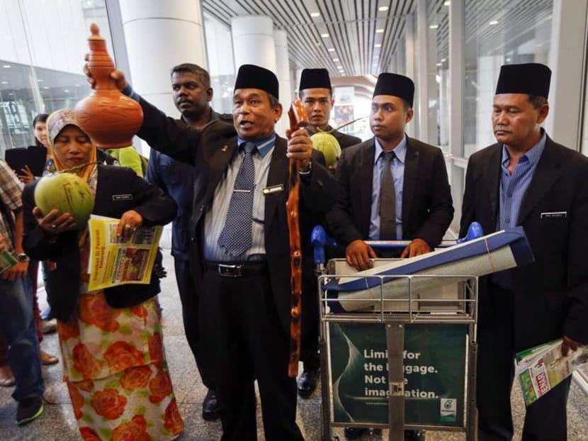 Mr Ibrahim Mat Zin, a local well-known 'bomoh' entered the spotlight again for his antics purportedly to defend Malaysia against North Korea. Photo: Reuters