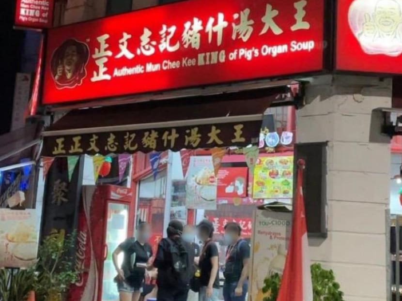 Authentic Mun Chee Kee King of Pig’s Organ Soup at 207 Jalan Besar Road (pictured) was ordered to be closed for 10 days after it was caught allowing unvaccinated persons to dine within its premises.