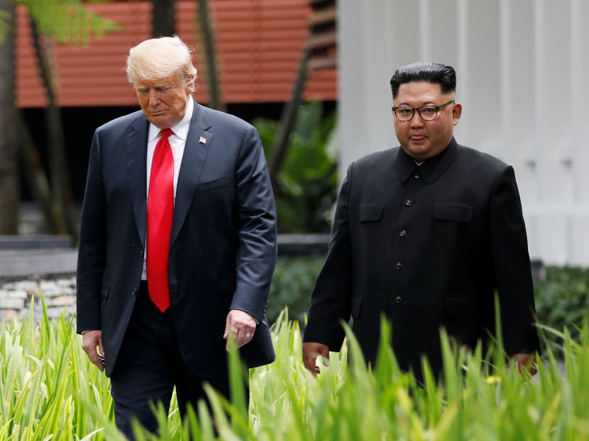 Photo of the day: US President Donald Trump met with North Korean leader Kim Jong-un on Tuesday (June 12) morning at Sentosa’s Capella Hotel, for a historic summit.