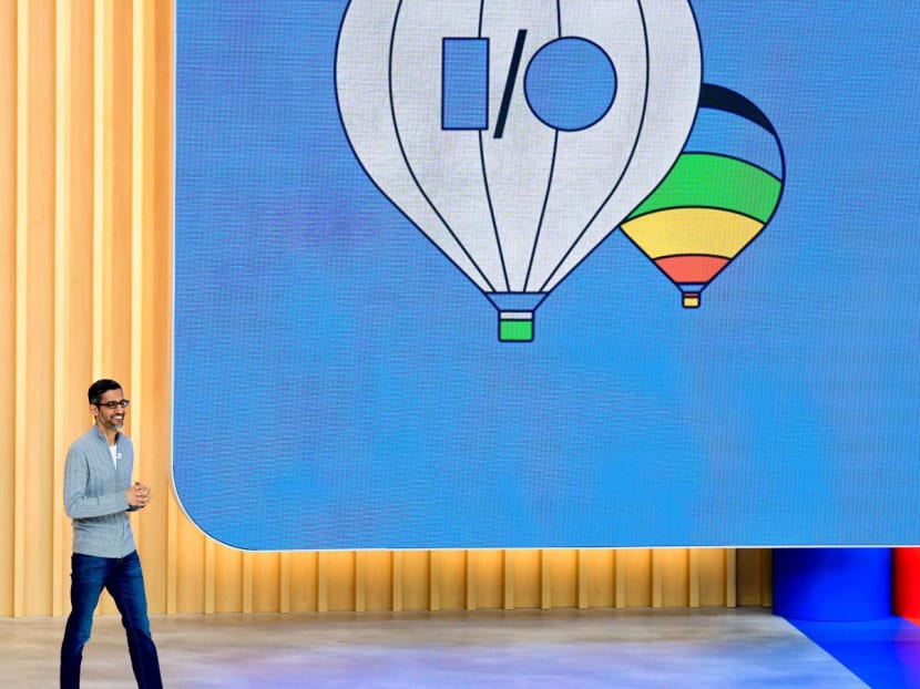 Google CEO Sundar Pichai speaks during the Google I/O keynote session at Shoreline Amphitheatre in Mountain View, California, on May 10, 2023