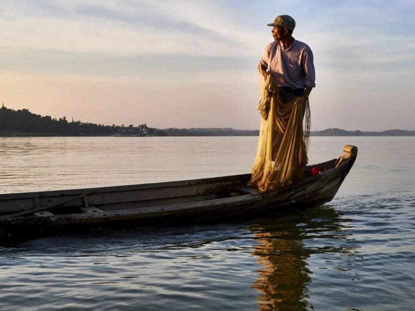 Dolphins and fishermen work together in Myanmar’s Irrawaddy River, where the marine mammals are under threat from overfishing. Mr U Aung Thinn (above) has been practising this form of cooperative fishing since the age of 12.