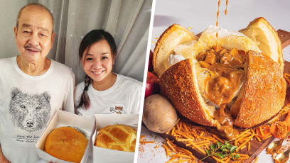 Curry Rice Hawker’s Daughter Sells XL Bolo & Cheese Buns Stuffed With Curry Chicken