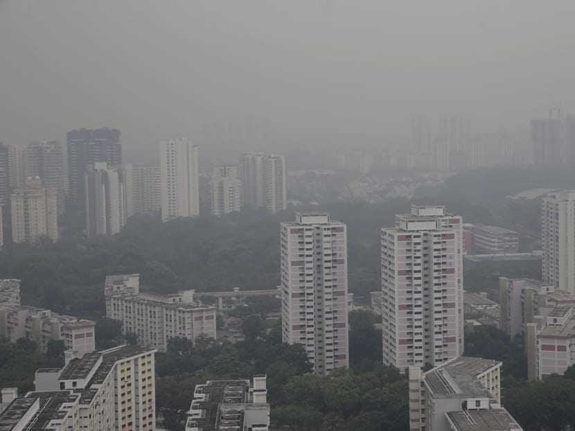 A haze as seen from Clementi on Aug 25, 2015. Photo: Wee Teck Hian