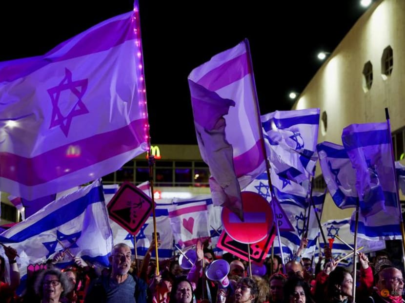 Israelis protest against planned judicial overhaul for 11th week Israelis protest against planned judicial overhaul for 11th week