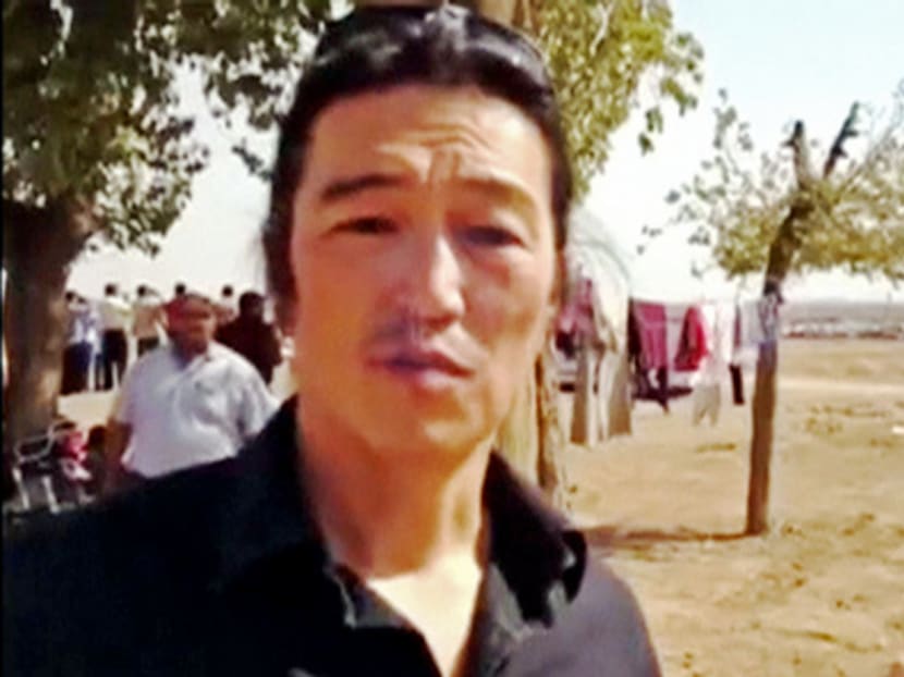 An unverified photograph of a man purported to be Japanese journalist Kenji Goto from the website www.reportr.co, which said he was reporting in Kobani in October last year. Photo: REUTERS