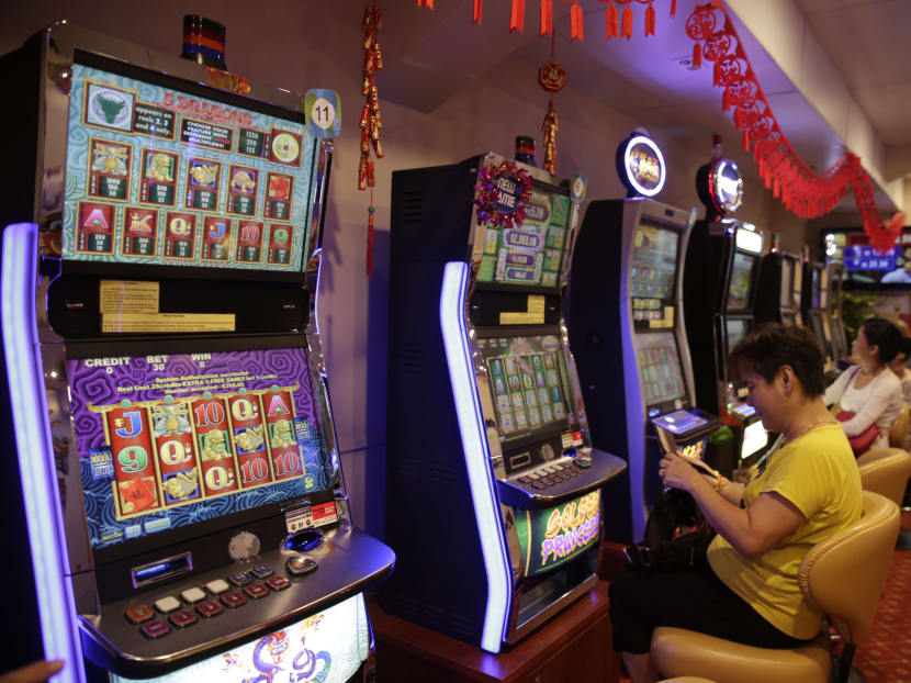 Jackpot machines at Hougang United FC's clubhouse as seen on 24 Feb 2016. Photo: Wee Teck Hian