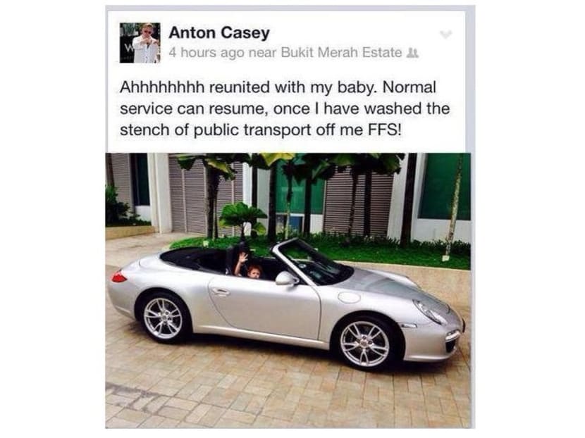 One of the two posts by Anton Casey that went viral on Jan 20, 2014, after they were published on a local website. Photo: Facebook