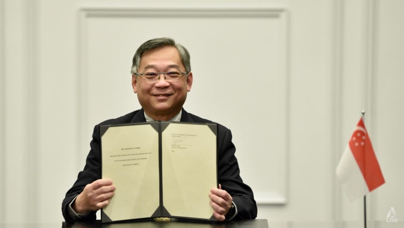 Singapore signs US-led pact on space exploration Singapore signs US-led pact on space exploration