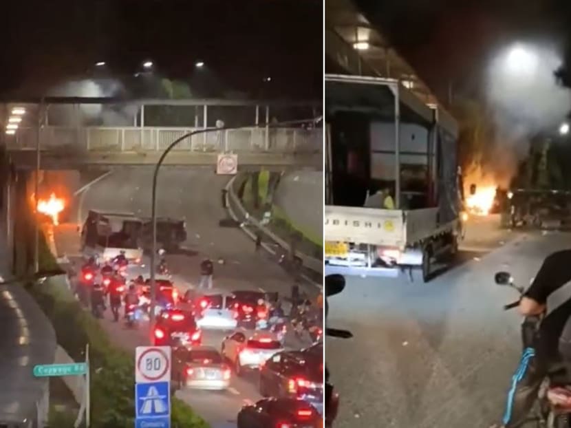 The Singapore Civil Defence Force said in a Facebook post that it was alerted to an accident along the Central Expressway at about 9.20pm on July 23, 2021. The Singapore Civil Defence Force said in a Facebook post that it was alerted to an accident along the Central Expressway at about 9.20pm on July 23, 2021.