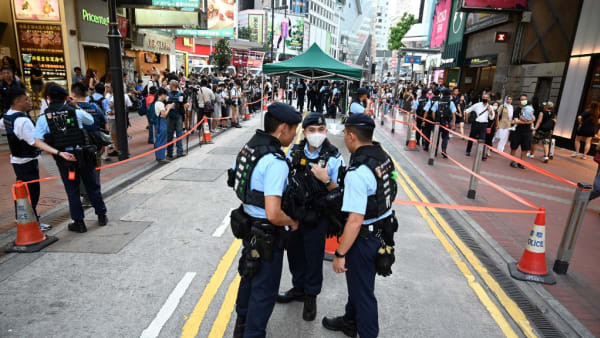 Hong Kong police detain over a dozen on Tiananmen anniversary