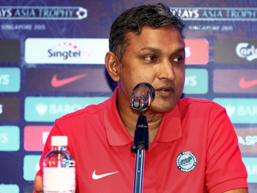 V Sundramoorthy, coach of Singapore Selection. Photo: Getty Images