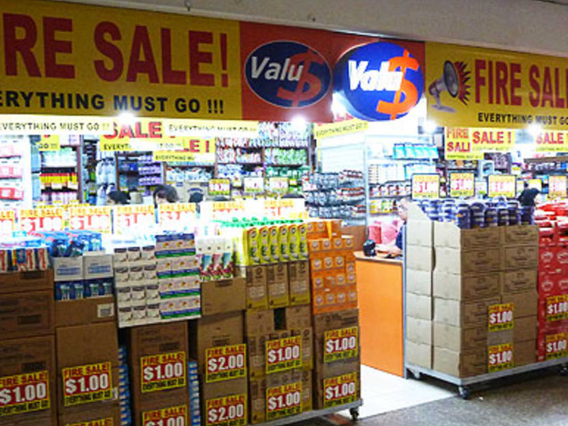 A Valu$ store located at Lorong 6 Toa Payoh. All Valu$, ABC Bargain Centre and ABC Express outlets have agreed to stop advertising that they are having a "final" sale, unless they are really closing down.