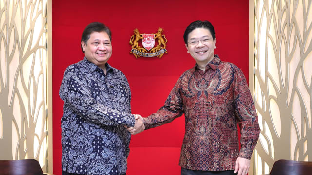 黄循财与印尼经济统筹部长艾尔朗加会面