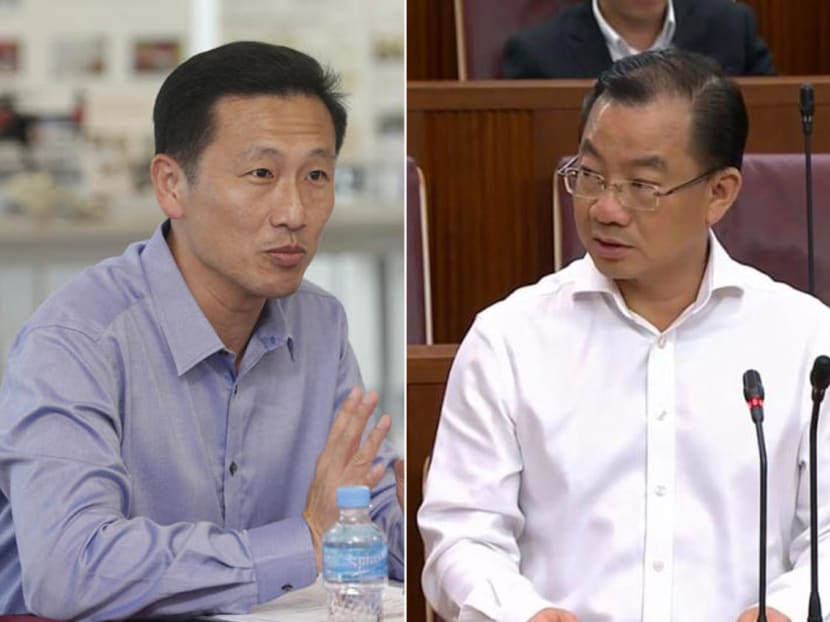 Education Minister Ong Ye Kung (left) and Marine Parade GRC Member of Parliament Seah Kian Peng (right).