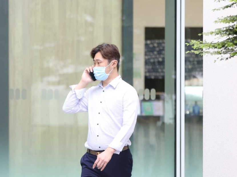 Zac Leow Zhi Xiang arriving at the State Courts on March 24, 2022. Zac Leow Zhi Xiang arriving at the State Courts on March 24, 2022.