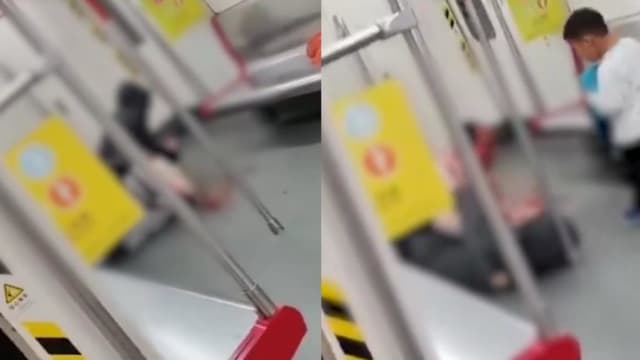 地铁里内被嬉戏孩童撞及 广州青年生怒持刀袭父亲