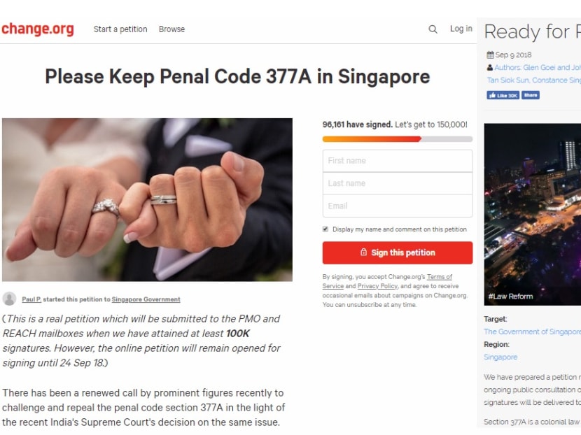 Four years after the last legal challenge was squashed, and 11 years after Parliament decided to retain it, Singapore once again finds itself divided over an 80-year-old law - Section 377A of the Penal Code that criminalises sex between men . Four years after the last legal challenge was squashed, and 11 years after Parliament decided to retain it, Singapore once again finds itself divided over an 80-year-old law - Section 377A of the Penal Code that criminalises sex between men .