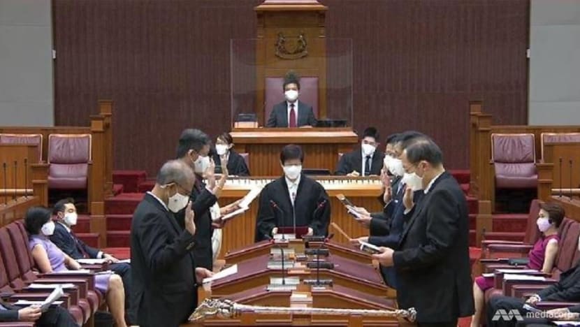 Speaker, MPs sworn in as Parliament reopens; Tan Chuan-Jin warns against 'polarisation and division' Speaker, MPs sworn in as Parliament reopens; Tan Chuan-Jin warns against 'polarisation and division'