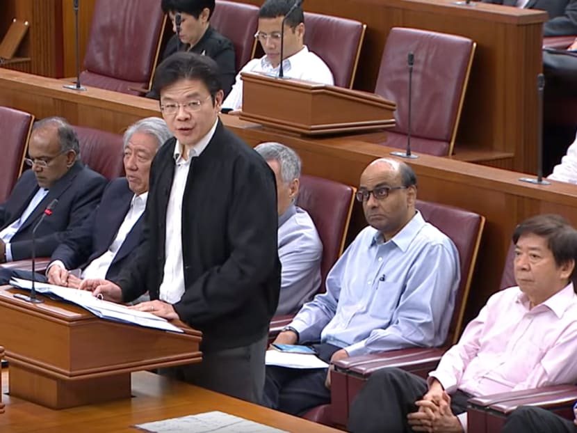 National Development Minister Lawrence Wong said that various government agencies had already been doing research work on the Oxley Road house even before the Ministerial Committee was set up. Photo: Parliament House of Singapore video grab