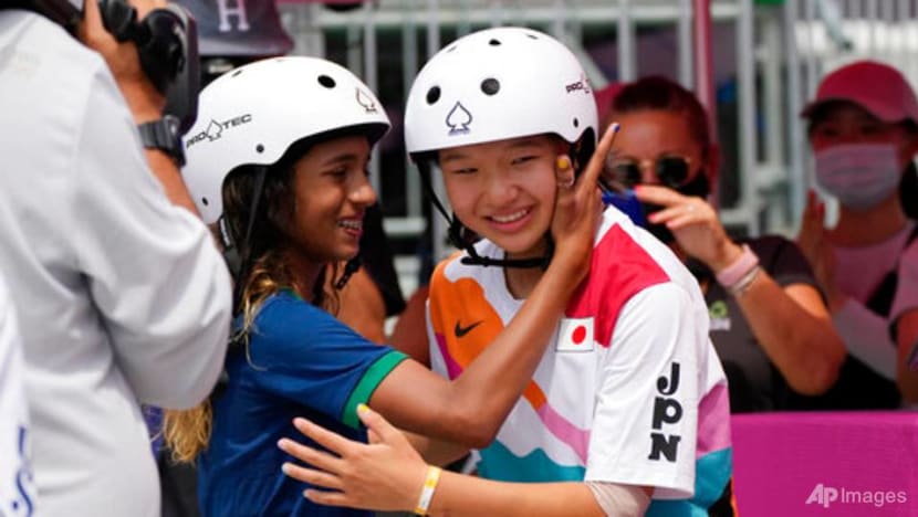 Japan's Nishiya, 13, becomes first women's Olympic skateboarding champion