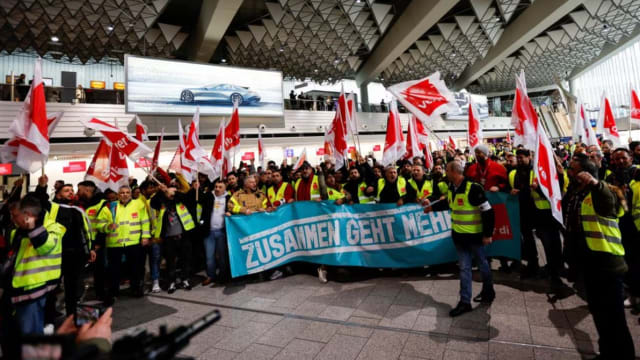 德国四个机场保安人员罢工 至少十万名旅客将受影响