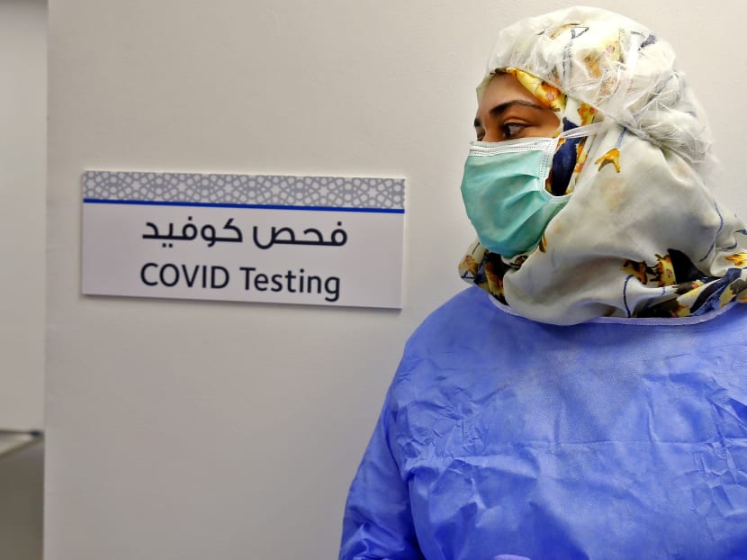 A field hospital set up by Qatari authorities to treat people infected with Covid-19 is pictured of May 11, 2020 in Doha. Qatar has established a series of field hospitals to treat patients with mild cases of coronavirus including one in the densely-populated industrial area where an outbreak of Covid-19 among the largely migrant worker population has made it the epicentre of the Gulf country's virus crisis.