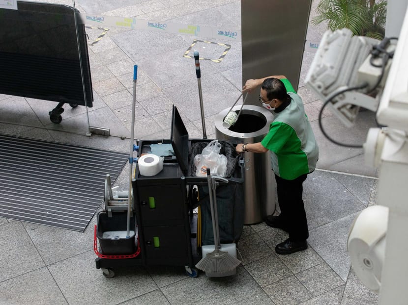 One cleaning services provider said that it will align itself to an upcoming policy to pay Singapore workers a local qualifying salary, and a minority of the cleaners it employs earn below S$1,400, taking home about S$1,200 a month.