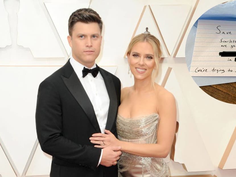 Colin jost scarlett johansson on sale engaged