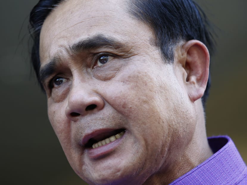 In this Tuesday, March 31, 2015, file photo, Thailand's Prime Minister Prayuth Chan-ocha speaks during a press conference at the government house in Bangkok, Thailand. Photo: AP