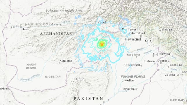 阿富汗东南部6.1级地震 至少280人死亡